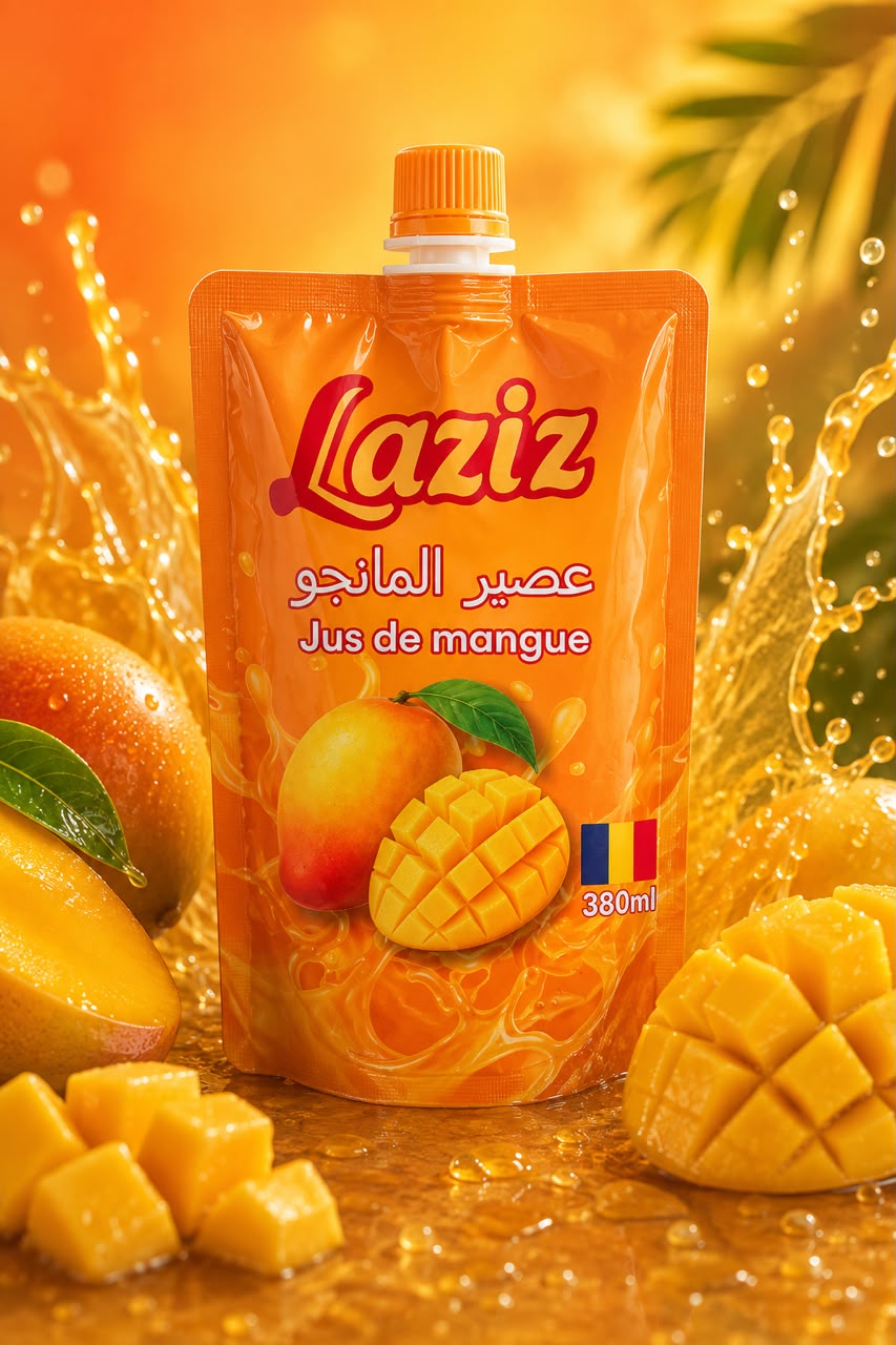 عبوة عصير تفاح لذيذ بتصميم أخضر منعش
